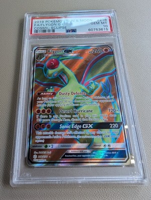 2019 Pokemon Sun & Moon Cosmic Eclipse Flygon GX Full Art Rare 218