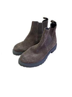 Papaya braune Echt Wildleder Chelsea Boots