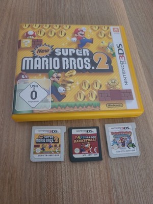 New Super Mario Bros. 2 (Nintendo 3DS) + Paper Mario + Mario Slam Basketball