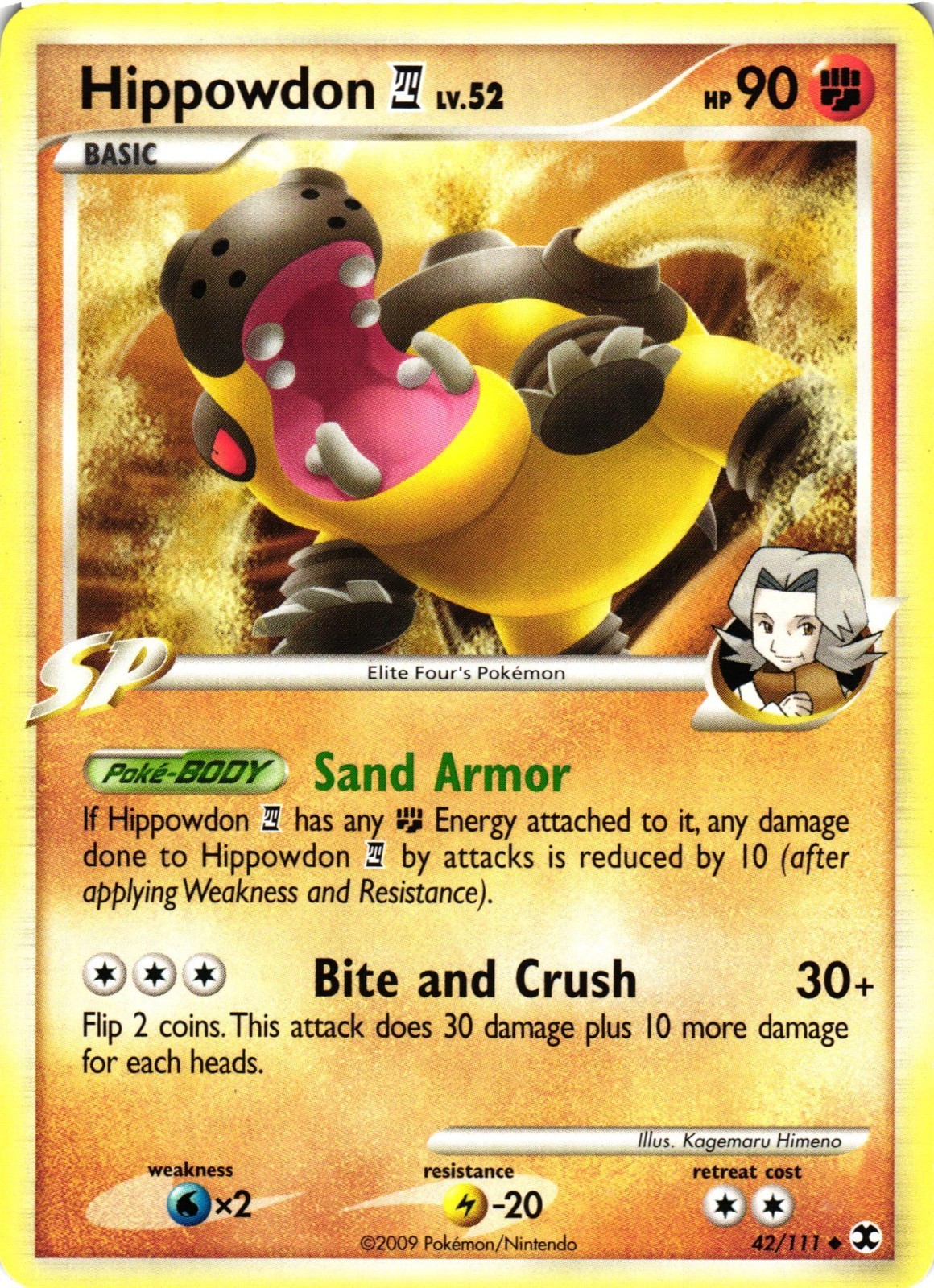 Pokemon TCG Rising Rivals Hippowdon 42/111 Uncommon LP