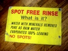 ORIGINAL VINTAGE METAL SIGN SPOT FREE RINSE CAR WASH SERVICE GAS AUTO