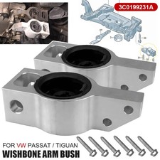 2x Front Wishbone Lower Arm Bushes Bolts for VW Passat B6 B7 Tiguan CC AUDI Q3