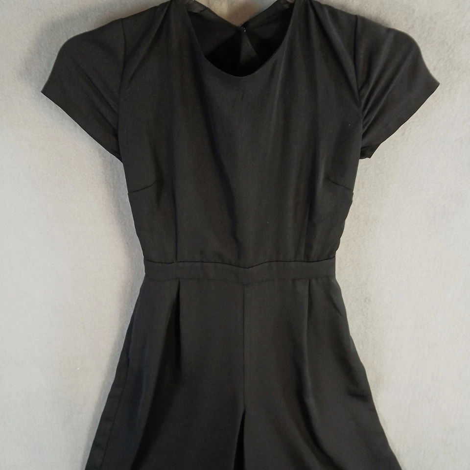 Mono para mujer J.Crew manga corta talla 0 negro nuevo con etiquetas Foto 3 de 4