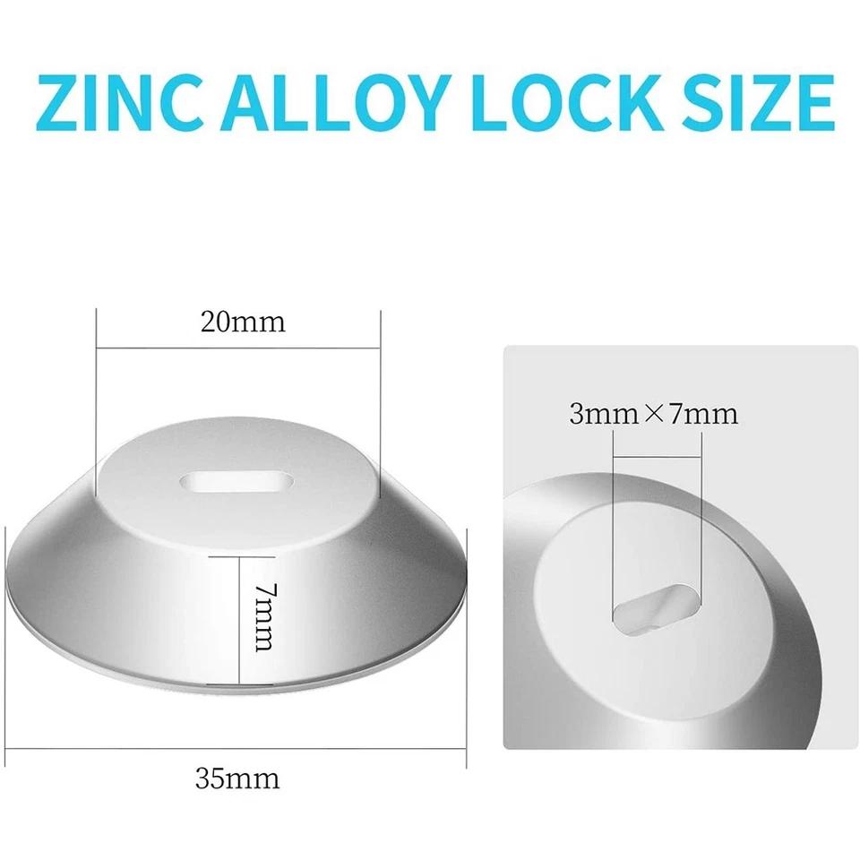 Anchor Plate Adhesive Security Plate with Slot for Cables to Lock Down8938 - Image 3 of 4