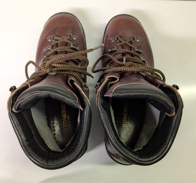 Scarpa VINTAGE Brown Leather Hiking Boots 66001 BX Made in Italy
