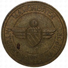 Great Britain Manchester International Airport Token – Undated – Brass