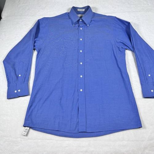 Camisa de vestir Van Heusen para hombre manga larga sin arrugas Oxford 16 32/33 - Imagen 3 de 7