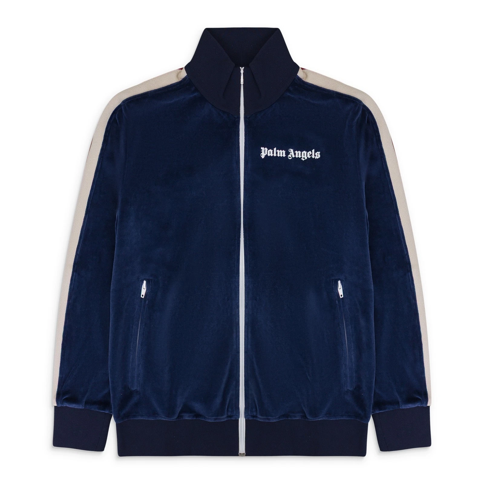 GIACCA DA PISTA PALM ANGELS IN VELLUTO NAVY NUOVA CON ETICHETTE TAGLIA L $250
