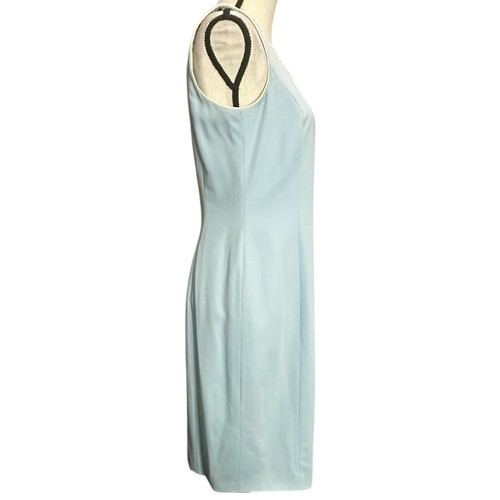 Abito ESCADA 38 (US 10) blu cipria ricamato midi vintage - Foto 3 di 9