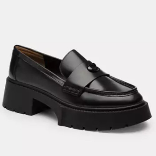 Coach Leah Leder Plateau Halbschuhe schwarz neu im Karton Einzelhandel 195 $ - 7