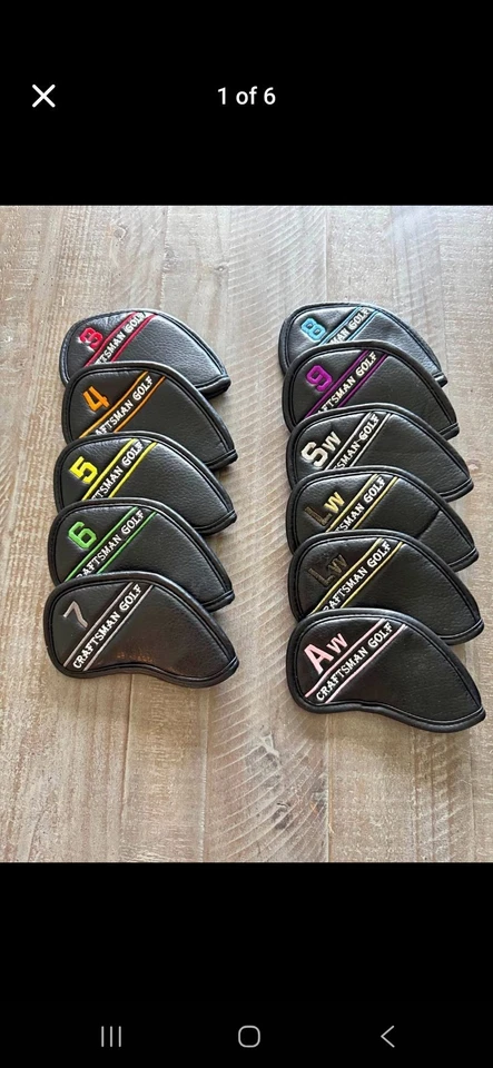 Juego de cubiertas de hierro colorido Craftsman Golf hierro 3 a 9, AW y 2 LW - Tot 1 1 Foto 3 de 4