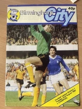 Birmingham City Vs Liverpool 1982/83 31/08/1982 Division 1