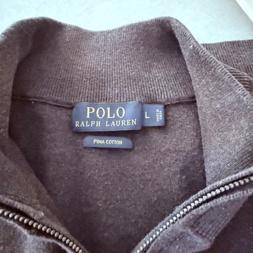 Suéter de Golf Chaleco 1/4 Cremallera Para Hombre Grande Polo Ralph Lauren Marrón Golf - Imagen 3 de 9