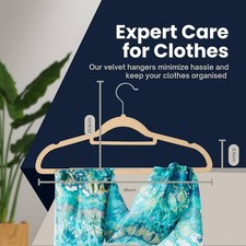 20 Pack Velvet Coat Hangers – Non Slip Velvet Hangers for Clothes, Space Saving