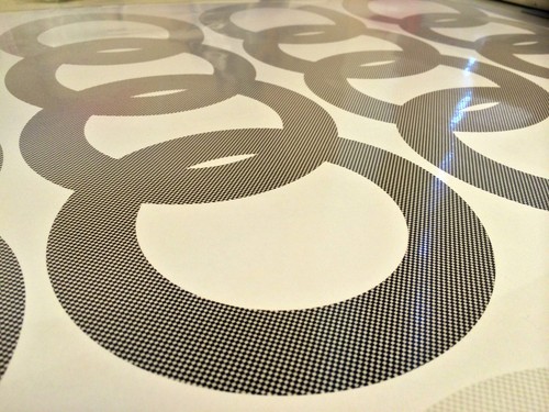 x2 Audi Ur Quattro Door Ring Stickers Laminated with Black Dotted Fade Effect - Picture 2 of 2