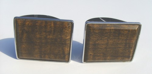 1969 Chrysler Imperial Lebaron Front Inner Door Handle Pair Nice OEM Woodgrain - Picture 4 of 5
