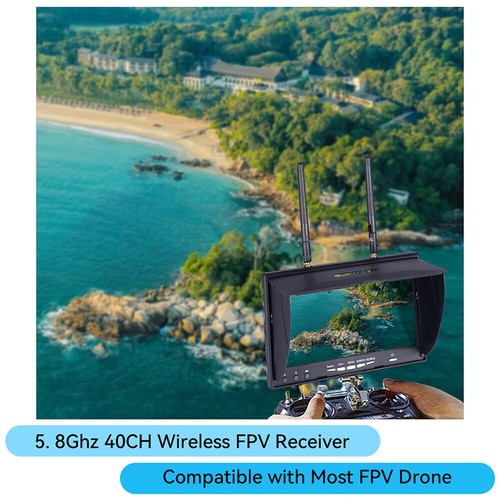 9IMOD LCD5802D Moniteur FPV DVR 5.8G 40CH 7 Pouces Écran LCD Moniteur pour Drone FPV - Photo 9/24