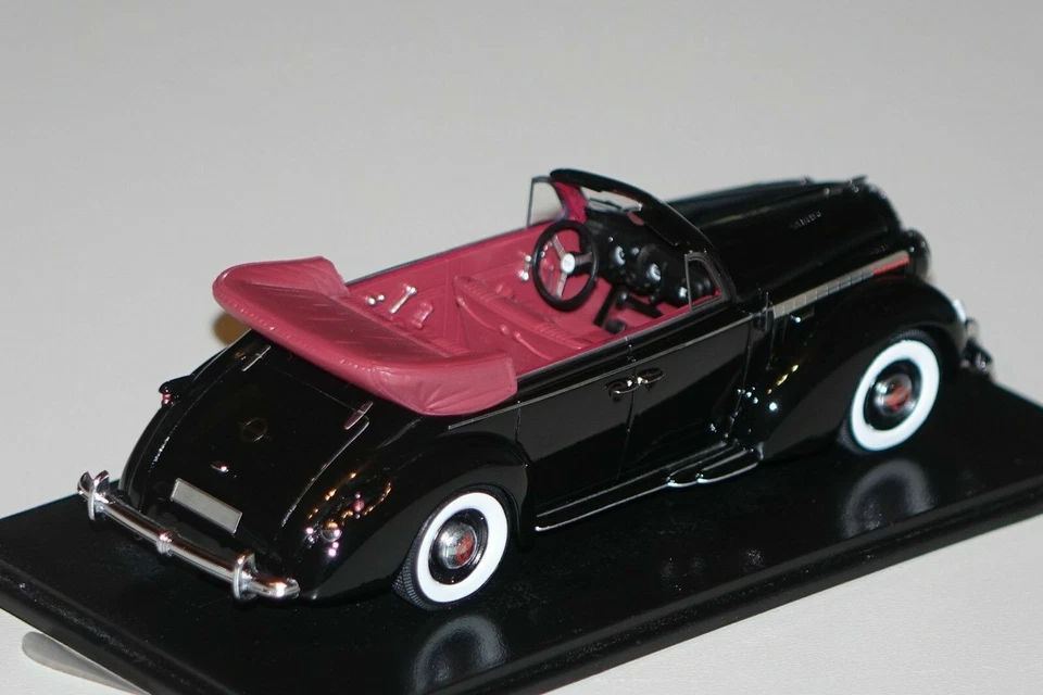 OPEL ADMIRAL CONVERTIBILE CABRIOLET 1938 NERO NEO 49561 1/43 RESINA SCHWARZ - Immagine 2 di 2