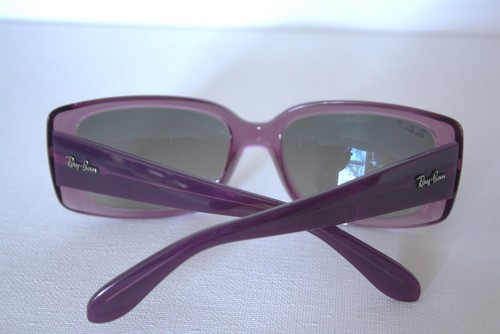 RayBan Purple Frame Polarized 55mm Gradient Light Gray Lens Sunglasses RB4389 - Picture 9 of 13