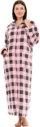 Long Zip up Robes for Women, Plush Zipper Robes for Women plus Size, Housecoats - Picture 12 of 12