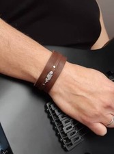 Feather Bracelet Cuff Feather Bracelet Men's Boho Bracelet Silver Feather