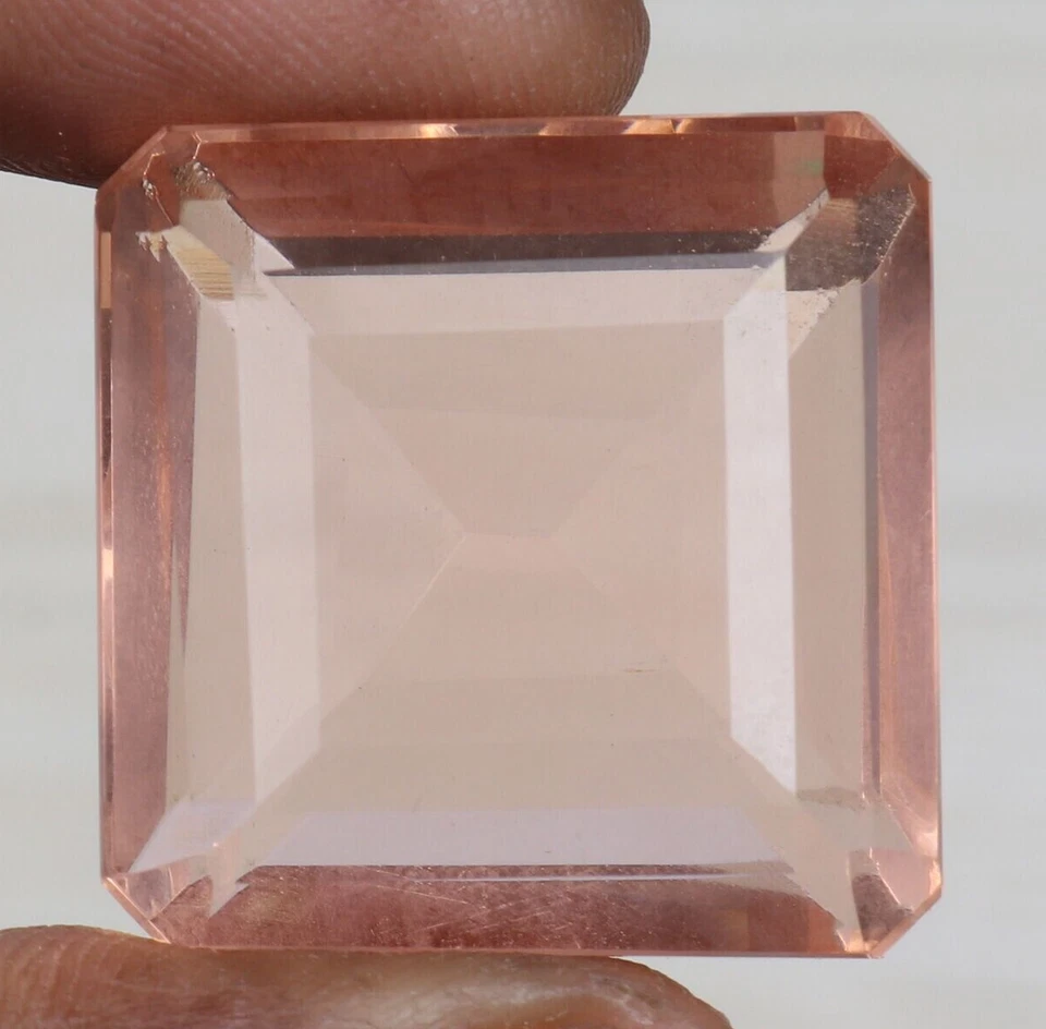 AAA+ Large Rose Quartz 59.85 CT Square Cut Loose Gemstone Gift 4 Ring & Pendant - Image 2 of 4