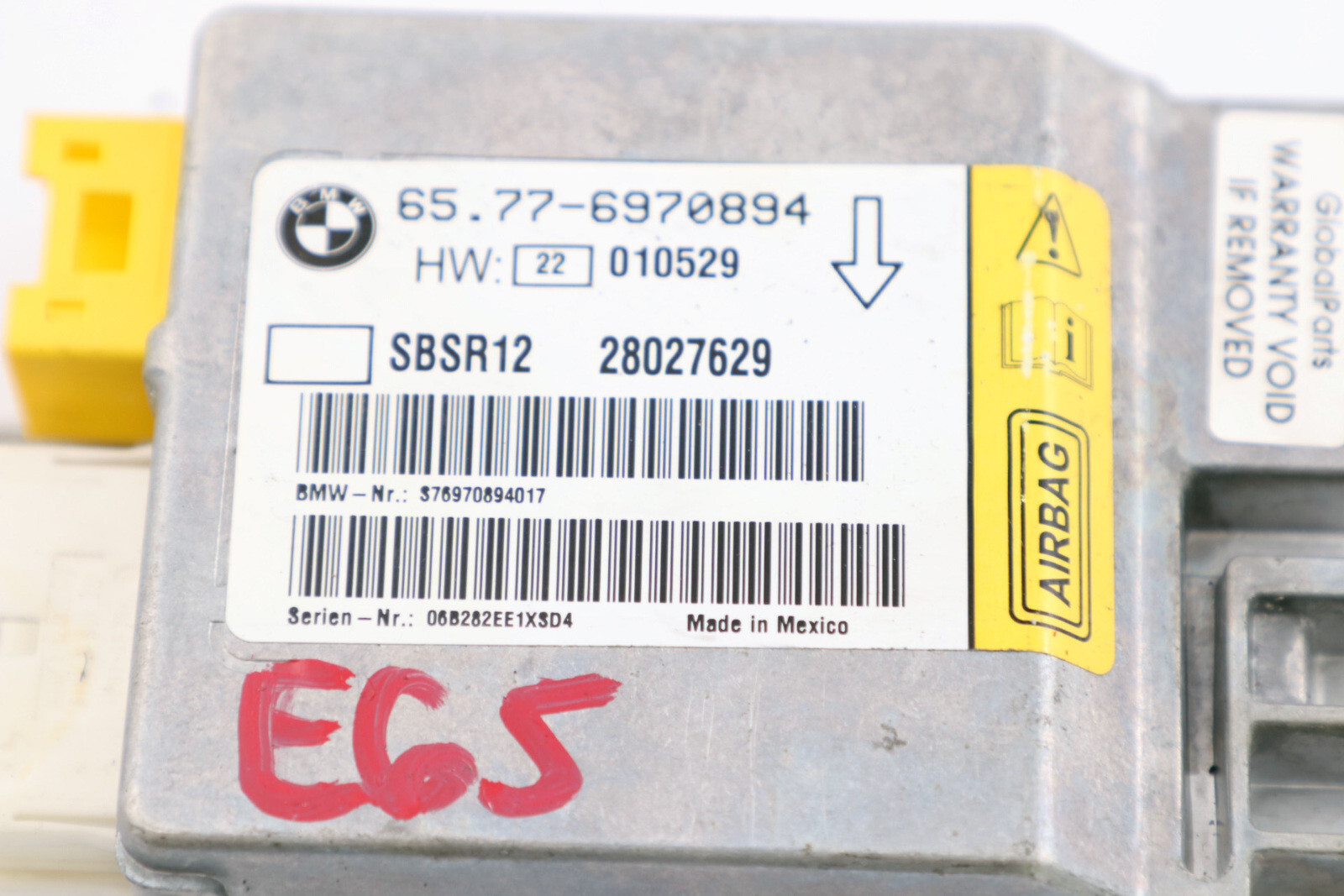 BMW 7 Series E65 Airbag Crash Sensor Module 6970894 for sale 