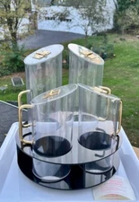 Cal-Mil 723 12 Round Cereal Dispenser, 4 Canister and Turntable, EUC, Display