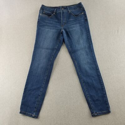 Tahari Jeans Women's Size 6 Dark Wash Chole Fit Solution Skinny Stretch Waist 