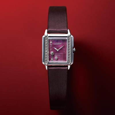 ピンクの猫・【美品】保証書付・シチズンエルEG7061-15W CITIZEN JOUNETSU COLLECTION L EG7061-15W Eco-Drive Limited Edition