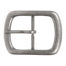 1 1/2" 38 mm Nickel Free Center Bar Single Prong Rectangular Belt Buckle
