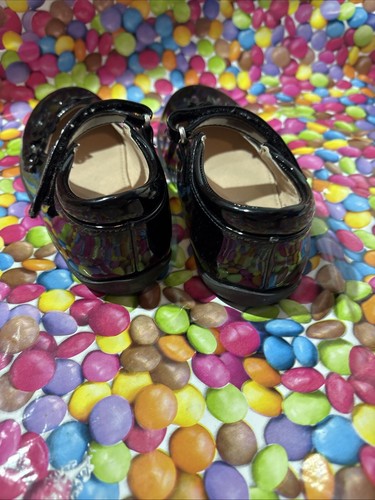 Girls Blue Zoo Kids Size Uk 9 Black Patent Leather Mary Jane Flat School Shoes - Picture 5 of 7