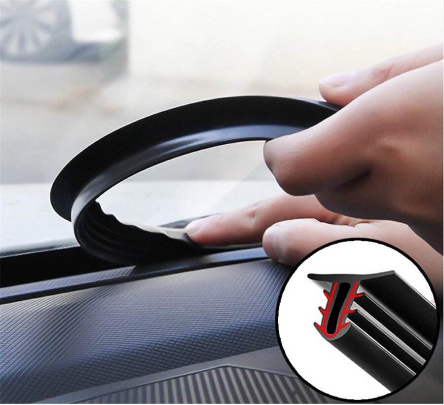 Upgrade Car Rubber Sound Seal Strip 1.6M U-Type Dashboard Edges Sealing Strips - Image 3 of 4