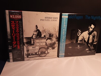 STEELY DAN-DONALD FAGEN 2 Lp Lot''Pretzel Logic-Nightfly''Lps Japan-Obi Vinyl Aja 