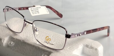 New~ Oleg Cassini OCO368 53-16-135 Shiny blush  Eyeglass frame Women s $102 Ret