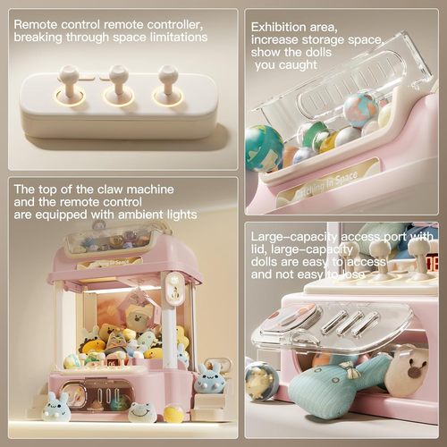 Remote Control Claw Machine for Kids, Mini Vending Machine Candy Grabber Prize D - Picture 6 of 12