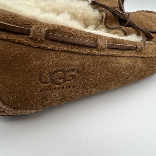 Authentic Kids UGG Australia Dakota Suede Slipper Style# 5296 Chestnut - Picture 4 of 12