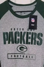 Nike, Official NFL Green Bay 3/4 Sleeved Shirt, Sz 2X