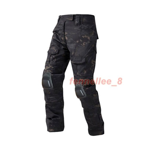 Men Military Tactical Green Camouflage Cargo Pant Trouser with Knee Pads Uniform - 第 4/33 張圖片