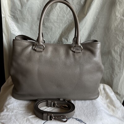 Authentic PRADA Borsa Vitello Daino Argilla ( Taupe ) Pebbled