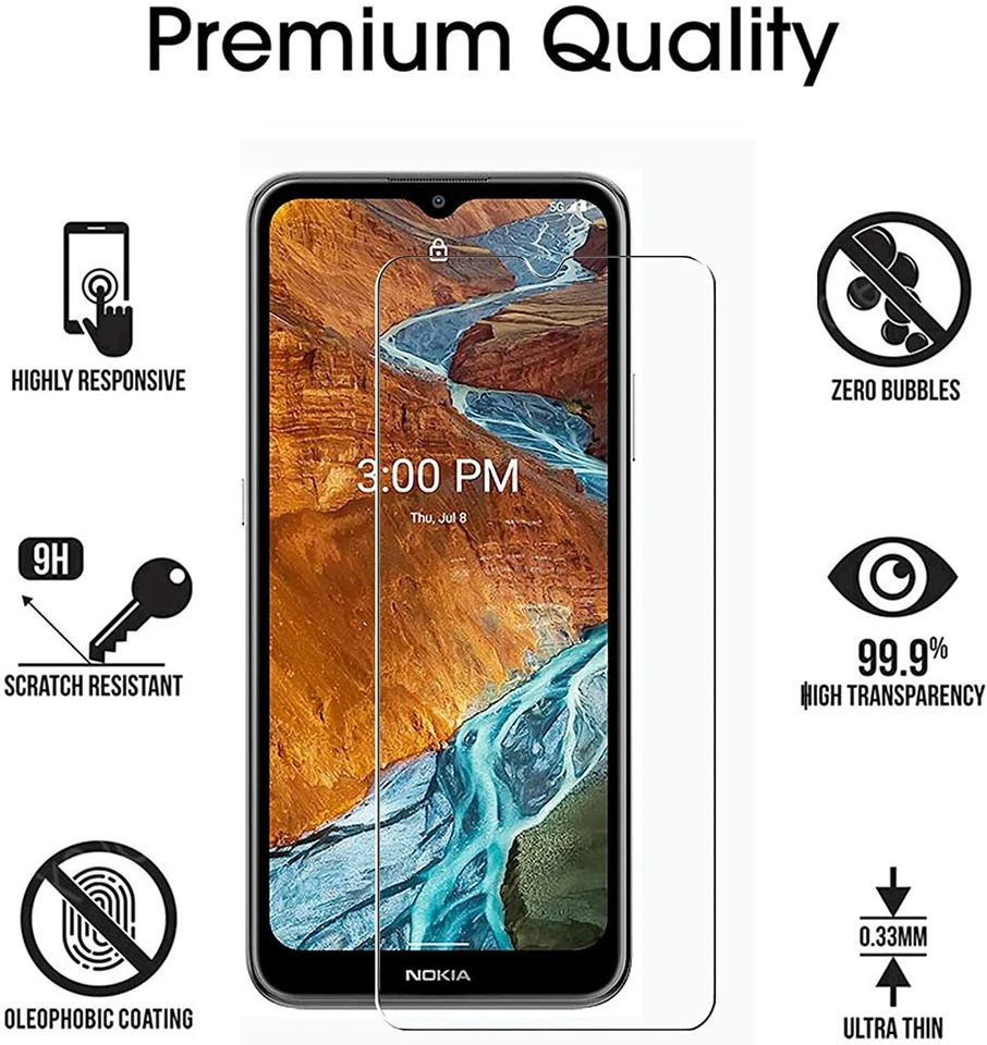 For Nokia G310 G300 Caseswill Premium HD-Clear Tempered Glass Screen Protector - Image 3 of 4