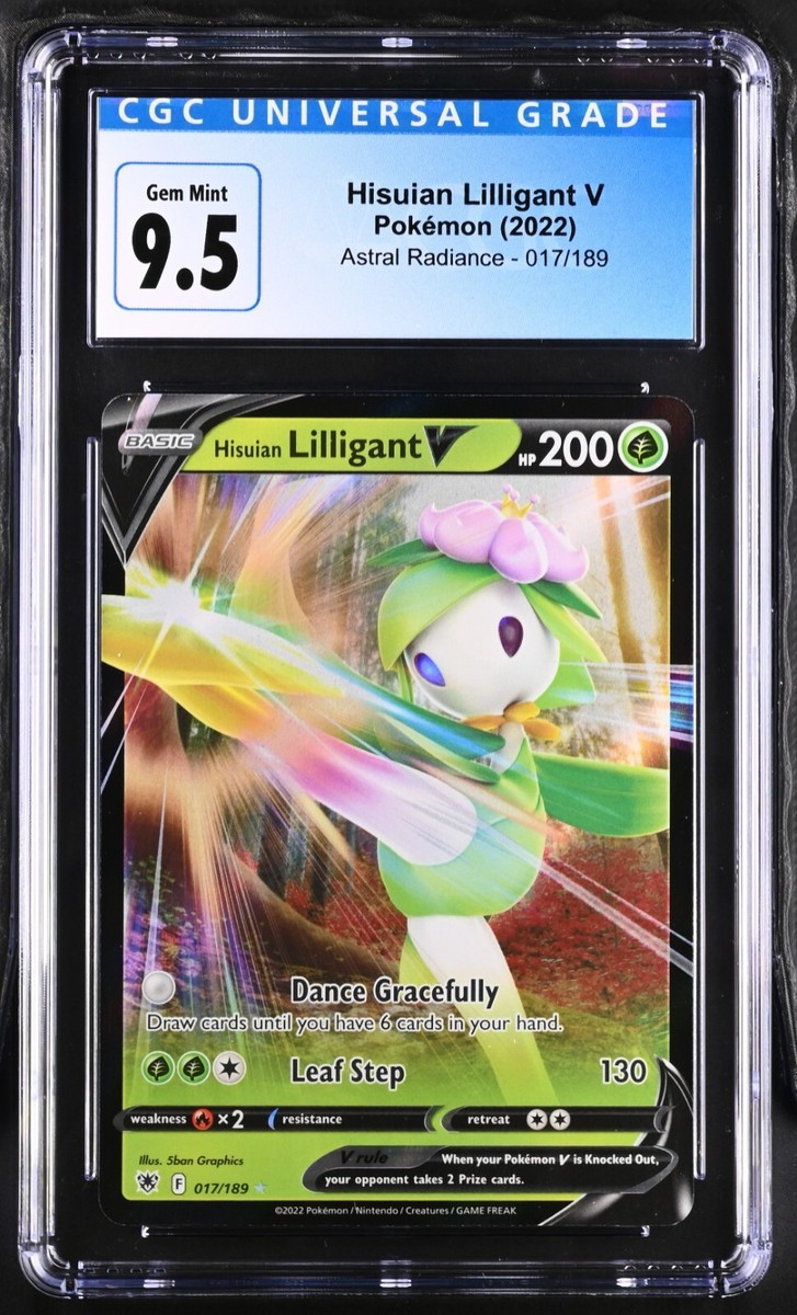 lilligant v pokemon card value CGC Graded 9.5 Hisuian Lilligant V 017/189 Astral Radiance Pokemon Card