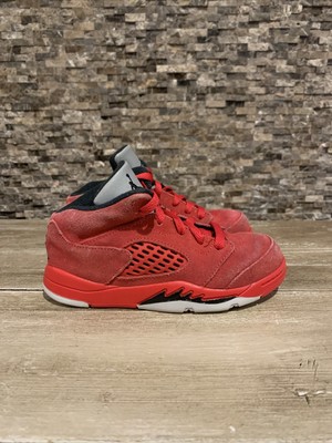 Air Jordan 5 V Retro Raging Bull University Red Suede 440890-602 Toddler Sz  10C | eBay