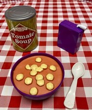 Play Food Bowl Tomato Soup Crackers Juice Tikes Pretend Fun Learning Fisher BPF3