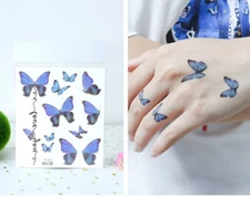 Temporary Glitter Face/Arm Tattoo Stickers Butterfly Letters Festival Party