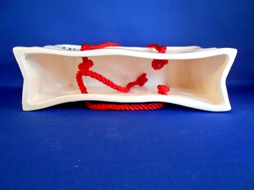 Avon Vase Note Holder Shopping Bag Memo Paper Holder Sack Ceramic 1988 - Picture 3 of 6
