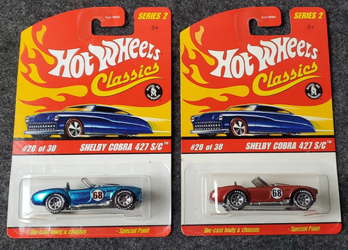 Hot Wheels Classics Series 2 Shelby Cobra 427 Red & Blue