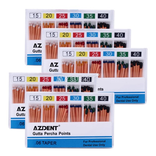 AZDENT Dental Endo Gutta Percha Points Root Canal Obturation GP0.04/.06 F1 F2 F3 - Picture 21 of 51