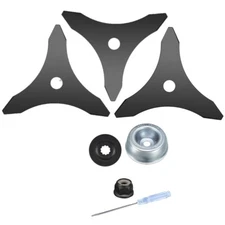 2Pcs 10" x 3 Teeth Steel Brush Cutter, Trimmer, Blade 1.0 cm thick USA NEW