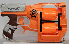 Nerf Zombie Strike FlipFury Blaster Dart Gun Two Chambers Tested Works